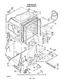 TUB , LITERATURE AND OPTIONAL Diagram and Parts List for DU8300XT4  Whirlpool Dishwasher