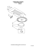 TURNTABLE PARTS Diagram and Parts List for YKHMS2040WS1  KitchenAid Microwave