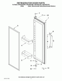REFRIGERATOR DOOR PARTS Diagram and Parts List for WSF26C3EXB01  Whirlpool Refrigerator