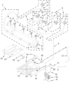 Manifold Parts Diagram and Parts List for ZRGW3488RS0  Whirlpool Range