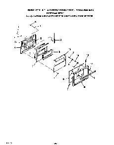 Lower Oven Door Diagram and Parts List for B9757*0  Roper Range