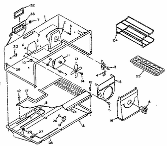 Freezer Parts Diagram and Parts List for 106U16ESL2  Kenmore Refrigerator