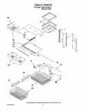 SHELF PARTS Diagram and Parts List for GB9FHDXWS02  Whirlpool Refrigerator