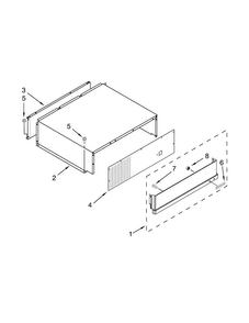 Top Grille And Unit Cover Parts Diagram and Parts List for KSSC42FTS18  KitchenAid Refrigerator