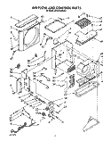 AIR FLOW AND CONTROL Diagram and Parts List for BHAC2400XS0  Whirlpool Air Conditioner