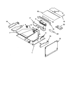 Top Venting Diagram and Parts List for GSC308PJS1  Whirlpool Microwave Oven Combo