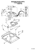 MACHINE BASE PARTS Diagram and Parts List for YMET3800TW0  Whirlpool Washer Dryer Combo