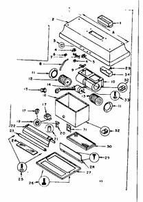 Range Hood Diagram and Parts List for 850554211  Kenmore Range Hood