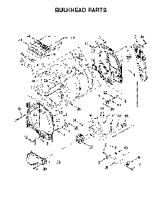 Bulkhead parts Diagram and Parts List for 11079132414  Kenmore Dryer