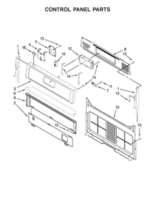 Control Panel Parts Diagram and Parts List for WFG530S0EB0  Whirlpool Range