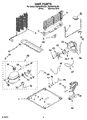 UNIT PARTS Diagram and Parts List for 5GR2SHKXLQ01  Whirlpool Refrigerator