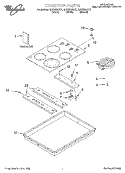 SECTION Diagram and Parts List for GJC3634HB1  Whirlpool Cooktop