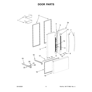 Part Location Diagram of W11758549 Whirlpool FLAP-EXTNS