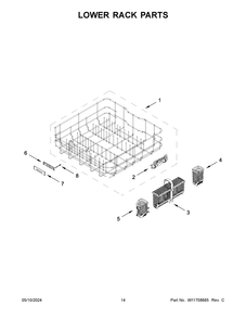 Part Location Diagram of W11698127 Whirlpool WHEEL