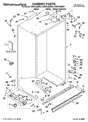 CABINET PARTS Diagram and Parts List for KSSS42QMX01  KitchenAid Refrigerator