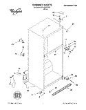 CABINET Diagram and Parts List for ET18SKRDW00  Whirlpool Refrigerator