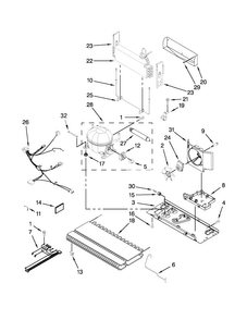 Unit Parts Diagram and Parts List for GX5FHDXVY010  Whirlpool Refrigerator