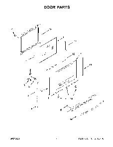 Door Parts Diagram and Parts List for KFEG500EWH4  KitchenAid Range