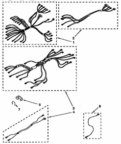 Wiring Harness Parts Diagram and Parts List for RF376PXYN3  Whirlpool Range