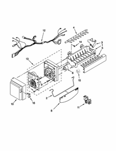 Icemaker Parts Diagram and Parts List for 59679542014  Kenmore Refrigerator