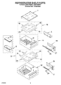 REFRIGERATOR SHELF PARTS Diagram and Parts List for KSSC42QMS01  KitchenAid Refrigerator