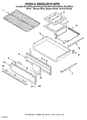OVEN AND BROILER Diagram and Parts List for SF310PEKV0  Whirlpool Range