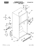 CABINET Diagram and Parts List for RT17DKXBL00  Roper Refrigerator