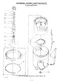 AGITATOR, BASKET AND TUB Diagram and Parts List for KAWE750VAL0  Whirlpool Washer
