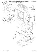 AIR FLOW AND CONTROL PARTS Diagram and Parts List for AD25BBL6  Whirlpool Dehumidifier