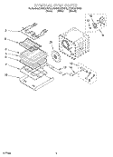 INTERNAL OVEN Diagram and Parts List for KEBS207DWH8  KitchenAid Wall Oven