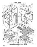 LINER Diagram and Parts List for ET17HKXMWR1  Whirlpool Refrigerator