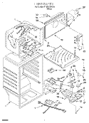 LINER Diagram and Parts List for RT18ECRFW03  Roper Refrigerator