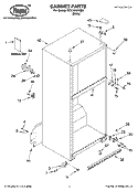 CABINET PARTS Diagram and Parts List for RT21AKXKQ03  Roper Refrigerator