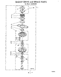 BASKET DRIVE AND BRAKE Diagram and Parts List for LA5580XPW0  Whirlpool Washer