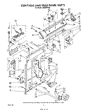 CONTROLS AND REAR PANEL Diagram and Parts List for LA5550XPW4  Whirlpool Washer