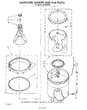 AGITATOR, BASKET AND TUB Diagram and Parts List for LA6055XSW0  Whirlpool Washer