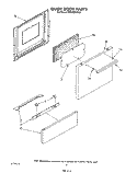 OVEN DOOR Diagram and Parts List for RF010EXRW2  Whirlpool Range