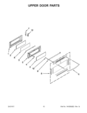 UPPER DOOR PARTS Diagram and Parts List for KERS505XBL03  KitchenAid Range