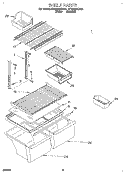 SHELF Diagram and Parts List for ET20NMXDW01  Whirlpool Refrigerator