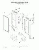 REFRIGERATOR DOOR PARTS Diagram and Parts List for 6GX0FHDXXY0  Whirlpool Refrigerator