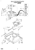 MACHINE BASE Diagram and Parts List for 7LSR7233BN0  Whirlpool Washer