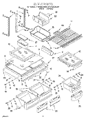 SHELF Diagram and Parts List for KTRP20KDWH05  KitchenAid Refrigerator