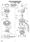 PUMP AND MOTOR PARTS Diagram and Parts List for DU948PWSQ0  Whirlpool Dishwasher