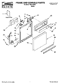 FRAME AND CONSOLE PARTS Diagram and Parts List for TUD4700MU1  Estate Dishwasher