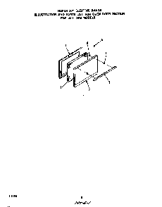 Oven Door Diagram and Parts List for 2424*1A  Roper Range