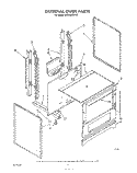 EXTERNAL OVEN Diagram and Parts List for SF010ESRW0  Whirlpool Range