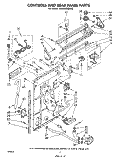 CONTROLS AND REAR PANEL Diagram and Parts List for LA5400XMW2  Whirlpool Washer