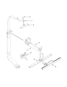 Upper Wash And Rinse Parts Diagram and Parts List for WDT920SADE0  Whirlpool Dishwasher