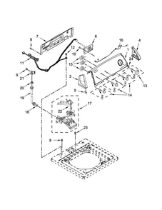 Controls And Water Inlet Parts Diagram and Parts List for 4GWTW4800YQ3  Whirlpool Washer