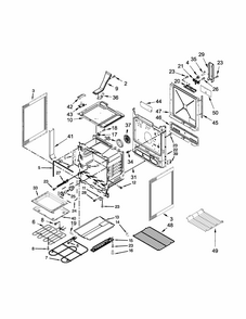 Chassis Parts Diagram and Parts List for IEL730CS0  Whirlpool Range